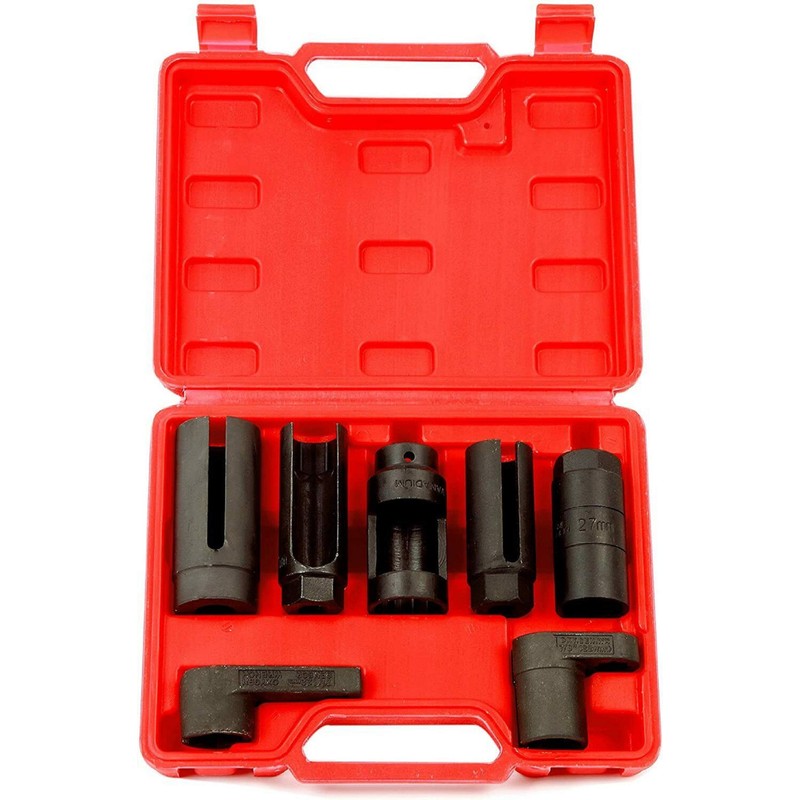 8MILELAKE 7pcs O2 Oxygen Sensor Socket Set 7/8", Oil Pressure