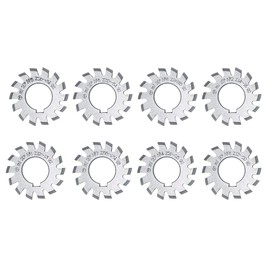 8Pcs M11-8 Involute Gear Cutters for Milling Machine High Speed Steel Disk-Shaped 20° Pressure Angle Gear Mill Cutter Holder Machine