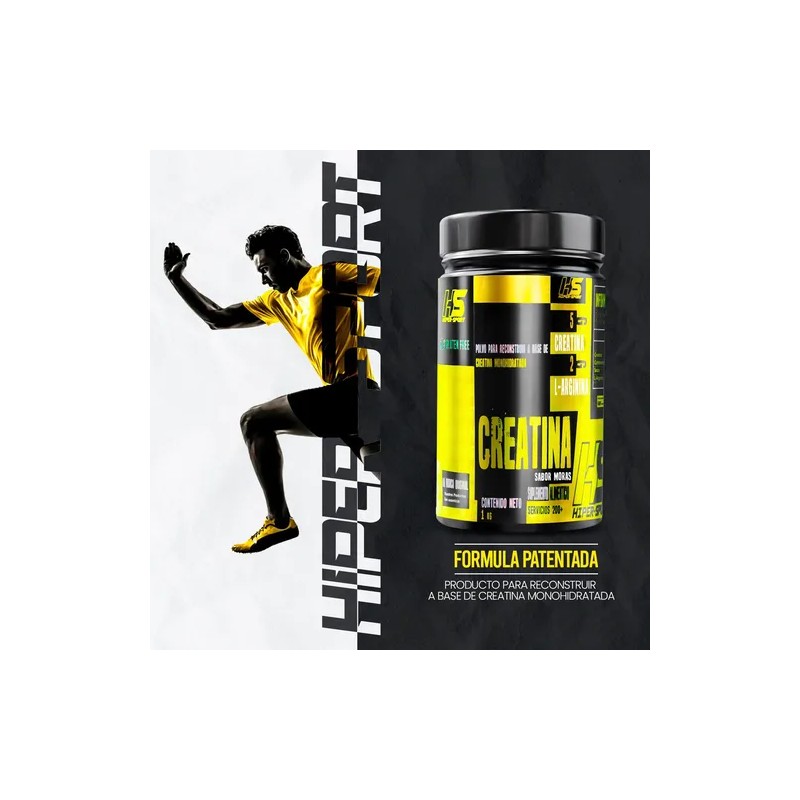 Creatina Monohidratada Hs 1kg 200 Servicios Hiper Sports