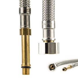 'Tecuro Sanitary Fittings Connecting Hose M10 x 1 Long 3/8 Inch Coupling Nut x 340 mm