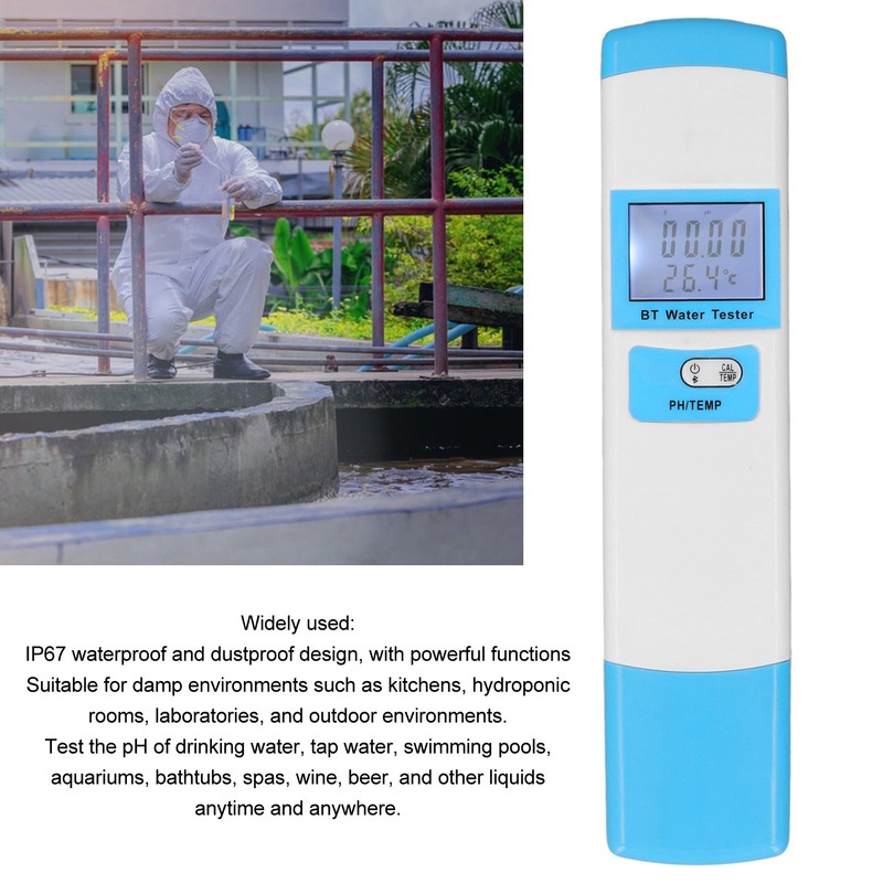 Digital PH Meter High Accuracy LCD Display Portable Water Quality