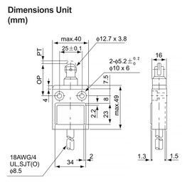 Baomain BM-3112 Limit Switch, TZ-3112 Sealed Roller Plunger, Momentary SPDT 1NO+1NC IP67 Waterproof