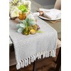 DII Woven Basics Collection 100% Cotton Knit Table Runner, 15x108,