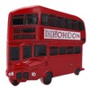 3Pcs Bus Fridge Magnet Red Bus Design Bright Colors Magnetic