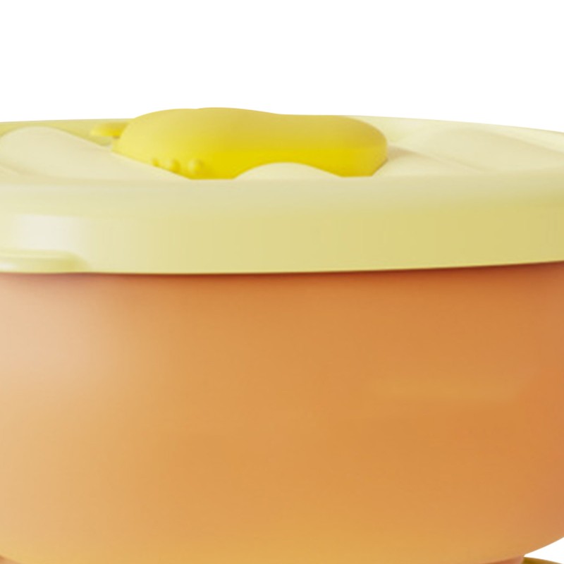 Toddler Suction Cup Bowls with Lids Prevent Falling Stainless Steel