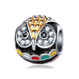 Abalorio con diseño de búho, multicolor