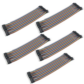 VKLSVAN 5 X 40PCS 20CM 40 Pcs Breadboard Jumper Wire Multicolor Dupont Wire (Male to Female) Applicable to Arduino and Raspberry Pi (Total 200pcs)
