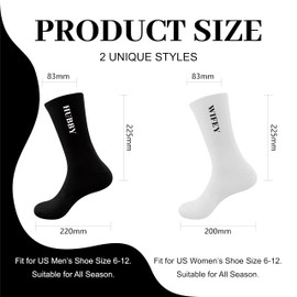 GroomBrideGifts Hubby and Wifey Gifts Honeymoon Essentials Crew Socks.