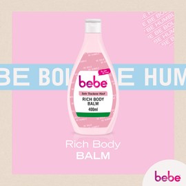 Bebe Rich Body Balm (400 ml), schnell einziehende Bodylotion mit Sheabutter & Bienenwachs für sehr trockene Haut, sanft duftend & Feuchtigkeit spendend