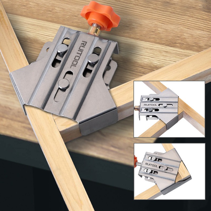 Woodworking Right Angle Clamp Carpenter Quick Positioning Clamp Stainless Steel