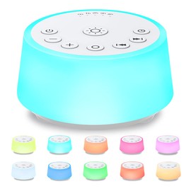 Color Noise Sound Machines 10 Colors Night Light 25 Soothing Sounds Sleep White Noise Machine 32 Volume Levels 5 Timers Memory Function Adjustable Brightness