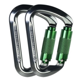 SEPEAK UIAA 30kN Climbing Carabiner Clips, Professional Heavy Duty Twist Locking Carabiners for Climbing,Mountaineering, Rappelling, Camping, Hiking, Swings, Large D Ring Hooks