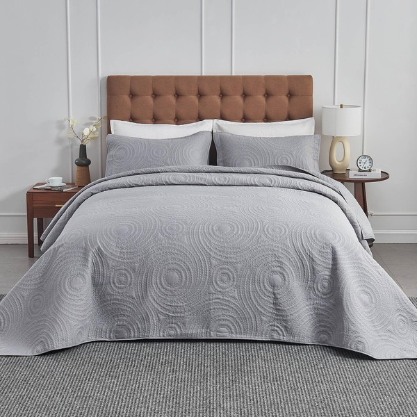 Oversized King Bedspreads 128x120 Lightweight Quilt Set for Extra Tall/Large