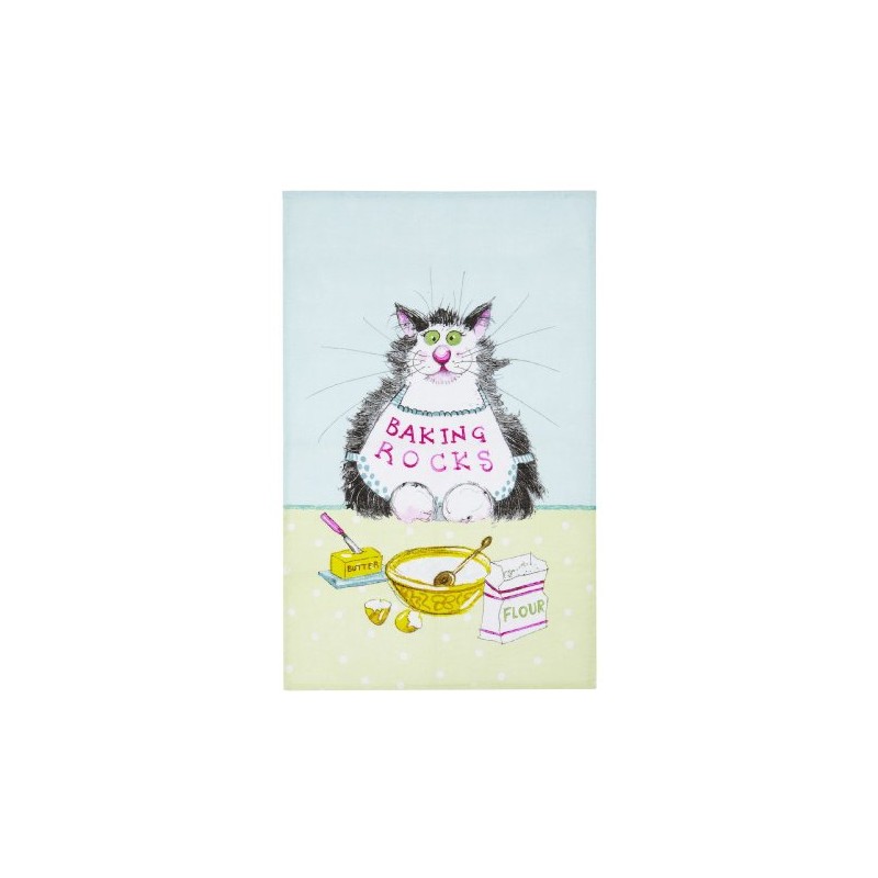 Baking Rocks Linen Tea Towel