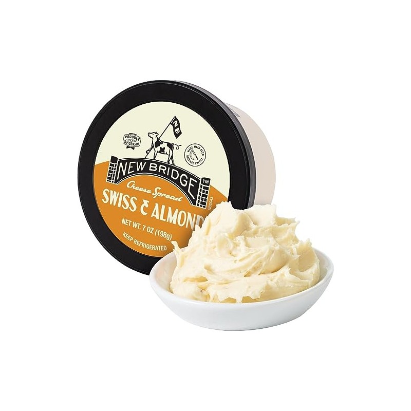 New Bridge Swiss & Almond Spread, 7 oz, 12 Pack