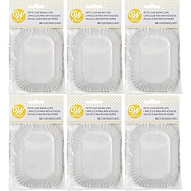 Wilton Baking Cups White Petite Loaf 50 pack (6-Pack)
