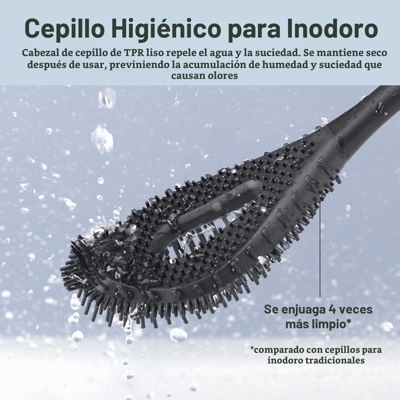 Cepillo para inodoro Casabella 8500401 inteligente con cerdas de silicona