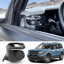 Window Cup Holder Compatible with 2021-2025 Ford Bronco 2/4 Doors, Driver Side Car Door Cup Holder, Extra Drink Holder, 2021 2022 2023 2024 2025 Ford Bronco Accessories (Left) ﻿