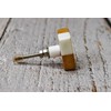ARTISNO White Rectangular Marble Knob, Modern Cabinet Knob, Decorative Hardware,