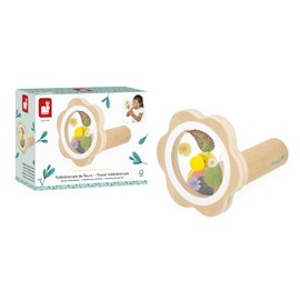 Janod - Caleidoscopio di Fiori - Giocattolo in Legno per Realizzare Un caleidoscopio di Fiori - Concepito per attività in Giardino - dai 3 Anni