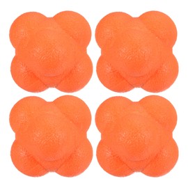 M METERXITY 4 Pack Reaction Ball - TPR High Difficulty Flexibility Training Ball Apply to Sports Exercise Daily Use (47 x 47 x 55mm, Orange)