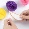 evelay 8 Pack Honeycomb Paper Easter Egg Hanging Decorations Party