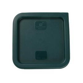 Restaurantware-LID ONLY: Met Lux Food Storage Container Lid, 1 Square Marinating Container Lid - Containers Sold Separately, With Date Indicator, Green Plastic Lid, Dishwashable, Freezable
