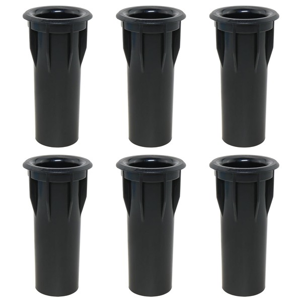 Heyous 6PCS 1.38x3.15inch Black Plastic Speaker Cabinet Port Tube Suitable
