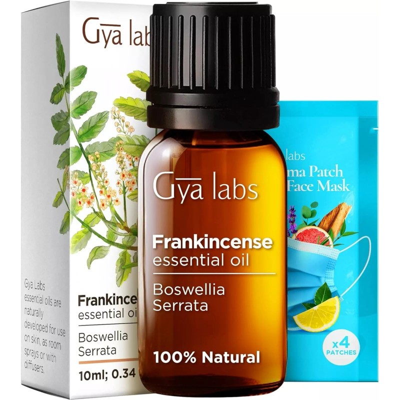Gya Labs Organic Frankincense Essential Oil for Body Comfort -