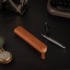 Antony Olivier Real Leather Pencil Case | Rustic Brown Pen