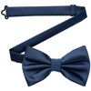 DonDon Men's Handmade Silk Look Bow Tie 12 x 6