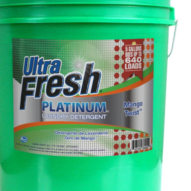 Ultra Fresh 5 Gallon Liquid Laundry Detergent Washing Soap for