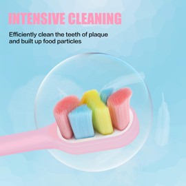 Tetragonal tree Extra Soft Toothbrushes | Periodontist-Designed Tapered Bristles for Sensitive Teeth and Receding Gums | Plaque Remover Toothbrushes in Bucket Packaging (6-Pack, Assorted Colors)