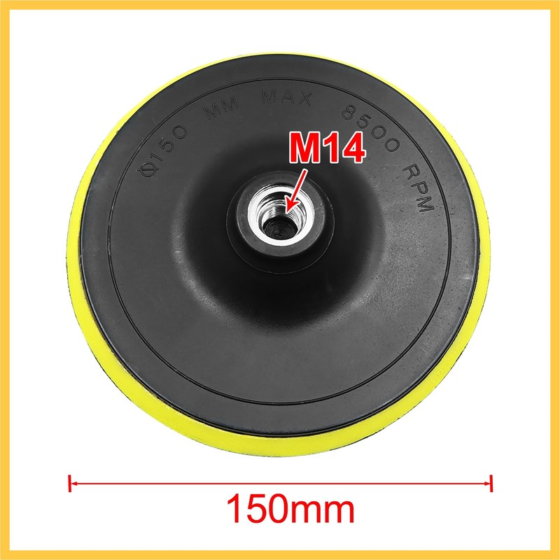 REPAIROCK 6 Inch Car Automotive M14x2.0 Pad Backing Plate Polisher