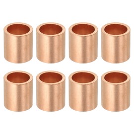 uxcell 3/8"(10mm) Wire Rope Stop Sleeve, Copper Crimping Loops Sleeve Round Crimp Ferrules for Wire Rope and Cable Ferrule, Gold 8Pcs