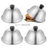 TEAMFAR Stainless Steel Burger Bell Set (4, 15.3 x 9.4