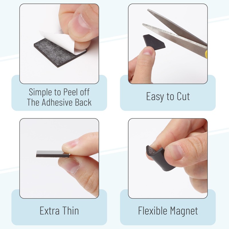 Mr. Pen- Self Adhesive Magnet Squares, 120 Pcs, Small Square