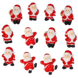 Operitacx 24 Pieces Creative Resin Crafts Christmas Santa Claus Christmas Micro Landscape