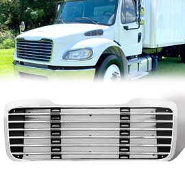 Chrome Grille Fit for 2003-2015 Freightliner M2 100 106 112 Trucks Front Hood Radiator Grill with Bug Screen Replacement A1714787001