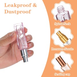 YUXIANLB Reiseparfümflaschen Nachfüllbar 5 Stück 10 ML Mini Zerstäuber Sprühset Leer Reise Parfümbehälter aus Glas mit Trichter und Pipette Ersatzflaschen für Duft Toilettenartikel