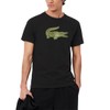 Lacoste Men's Ultra Dry XXL Logo Sport T-Shirt, Black/Khaki, X-Large
