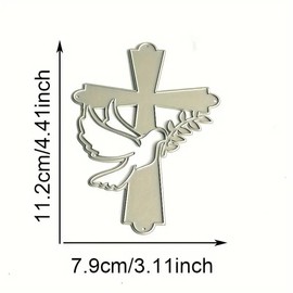 Christmas Cross Doves Flower Metal Die Cuts,Flower Branch Leaf Cutting Dies Cut Stencils for DIY Scrapbooking Album Decorative Embossing Paper Dies Card Making