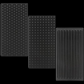 BENECREAT 3pcs Acrylic Sashiko Stencils Sashiko Template Dot and Line Pattern Acrylic Embroidery Tool Drawing Line Template Hand Quilting 2.5mm Thickness