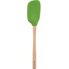 Tovolo Flex-Core Wood Handled Spoonula - Spring Green