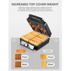 FOHERE 4-Slice Belgian Waffle Maker 1200W, Nonstick Plates, Browning Control,