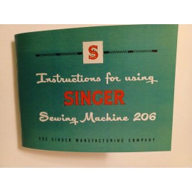 Singer 206 Sewing Machine Manual (Rare 1950's Edition)  Reproduction