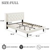 Sismplly Full Size Bed Frame with Velvet Button Tufted Headboard,