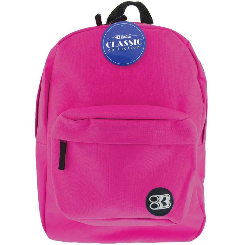 BAZIC 1056 Classic Backpack, Fuchsia, 17"