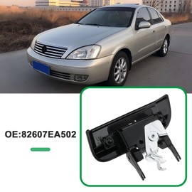 SG Store Passenger Outer Door Handle Rear Left 82607EA502 Car Exterior Exterior Handle Black Compatible with Nissan Pathfinder R51 2005-2012