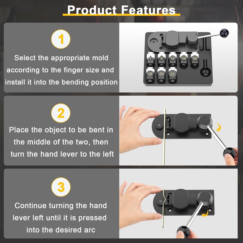 GAXPAK Ring Bender Tool Ring Bending, Spoon Ring Maker Machine